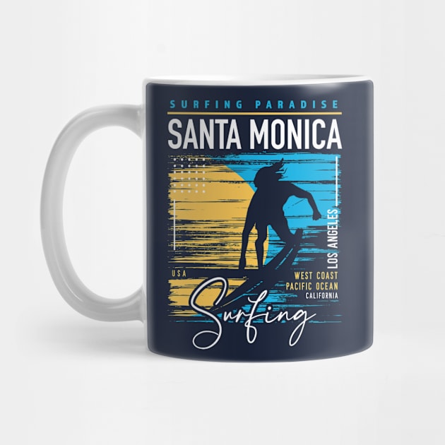 Retro Santa Monica Surfing // Surfers Paradise // Surf California Beaches by SLAG_Creative